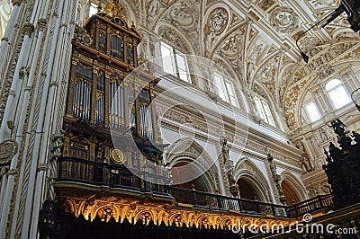 Organ and Choir at the Mezquita Cordoba, Andalucia, Spain Stock Photo